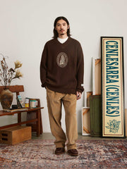 ウール Vネック ニットセーター