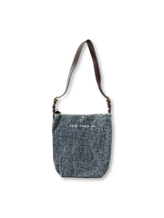 ベジタブルタンニンレザーデニムホーボーバッグ