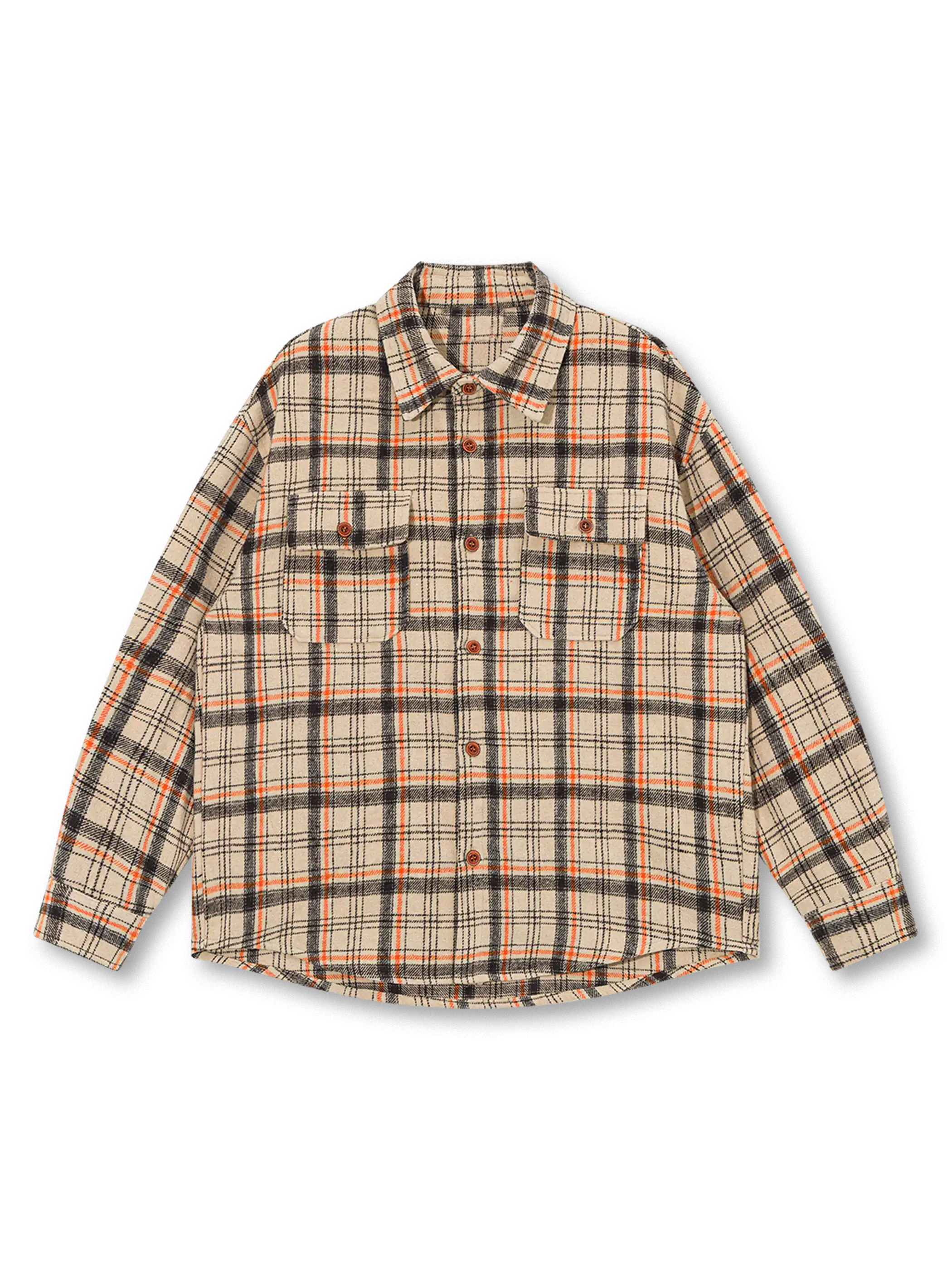 vintage-check-polyester-shirt-beige