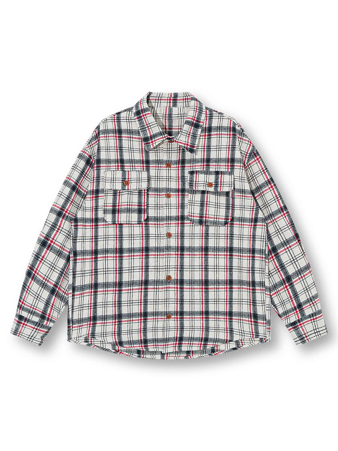 vintage-check-polyester-shirt-beige