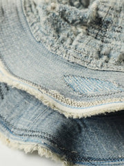 ヴィンテージデニムダメージフィッシャーマンハット