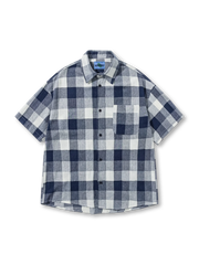 自然なフェードが映えるヴィンテージウォッシュチェックシャツ