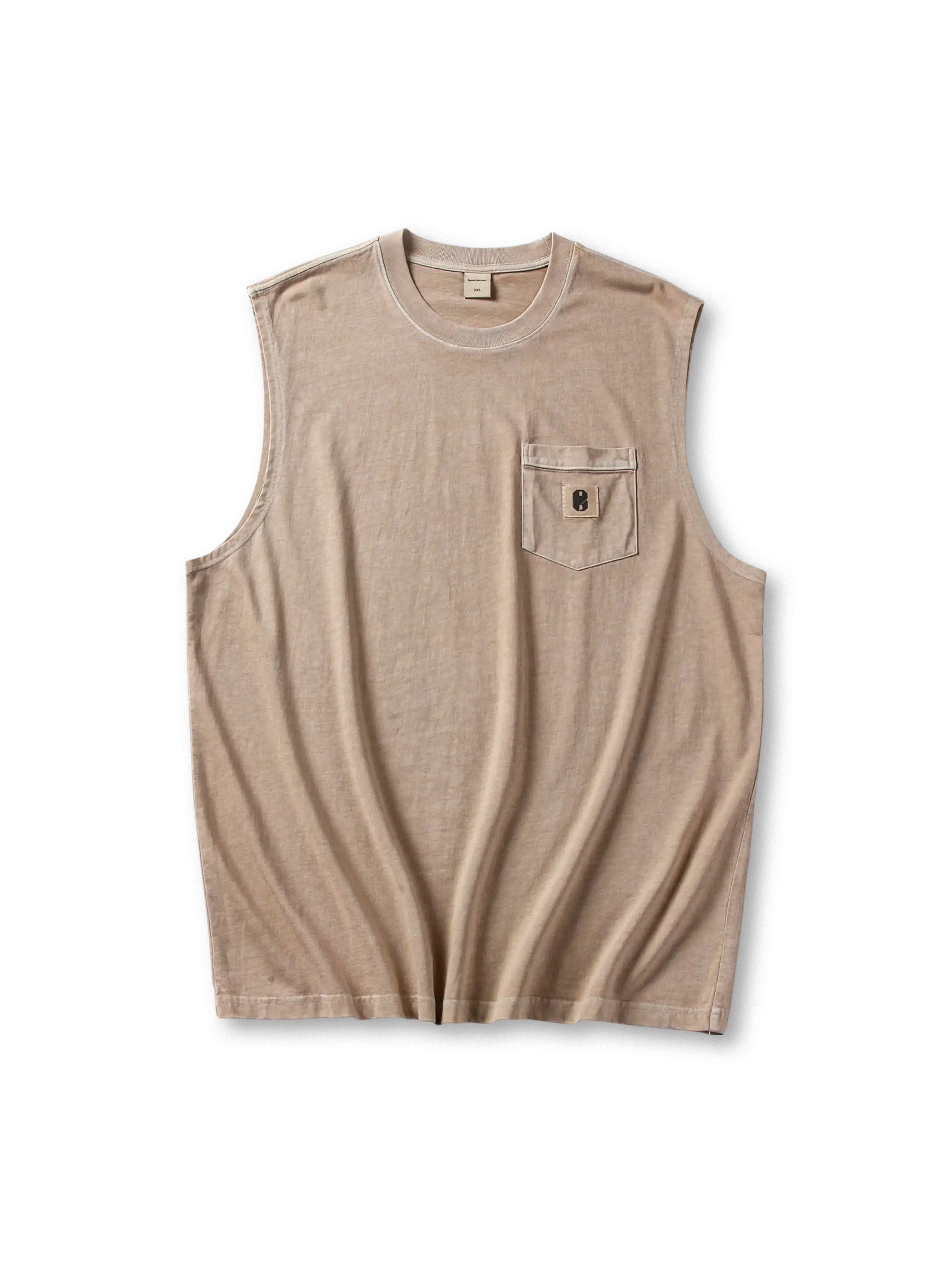 ヴィンテージウォッシュポケットベストの全身正面ビュー
