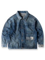 14.5オンス赤耳デニムとパッチワークが映えるヴィンテージワークジャケット