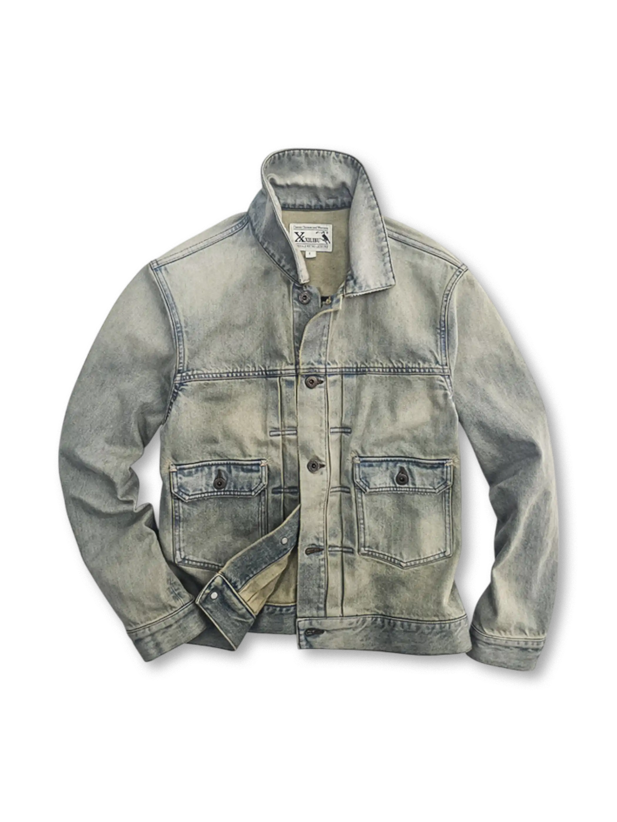 14.5オンスデニムとエイジング加工が特徴のLevi's 507XXタイプⅡ復刻ジャケット。日本製ボタン使用。