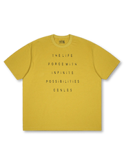 ヴィンテージアブレイション スローガンTシャツ全体（インディゴブルー）