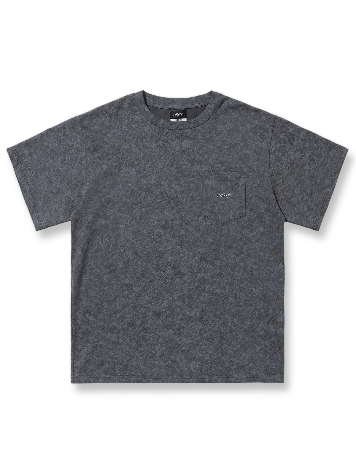 バティック染めとヴィンテージウォッシュ加工が施された半袖Tシャツ