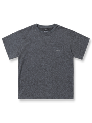 バティック染めとヴィンテージウォッシュ加工が施された半袖Tシャツ