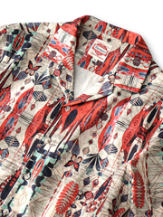 ヴィンテージビーチプリントキューバカラーシャツ