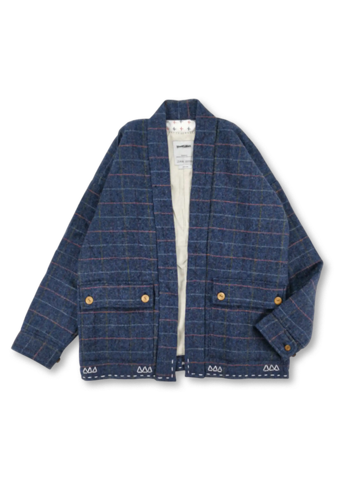 厚手ウールとアンティーク加工が特徴のヴィンテージチェックジャケット