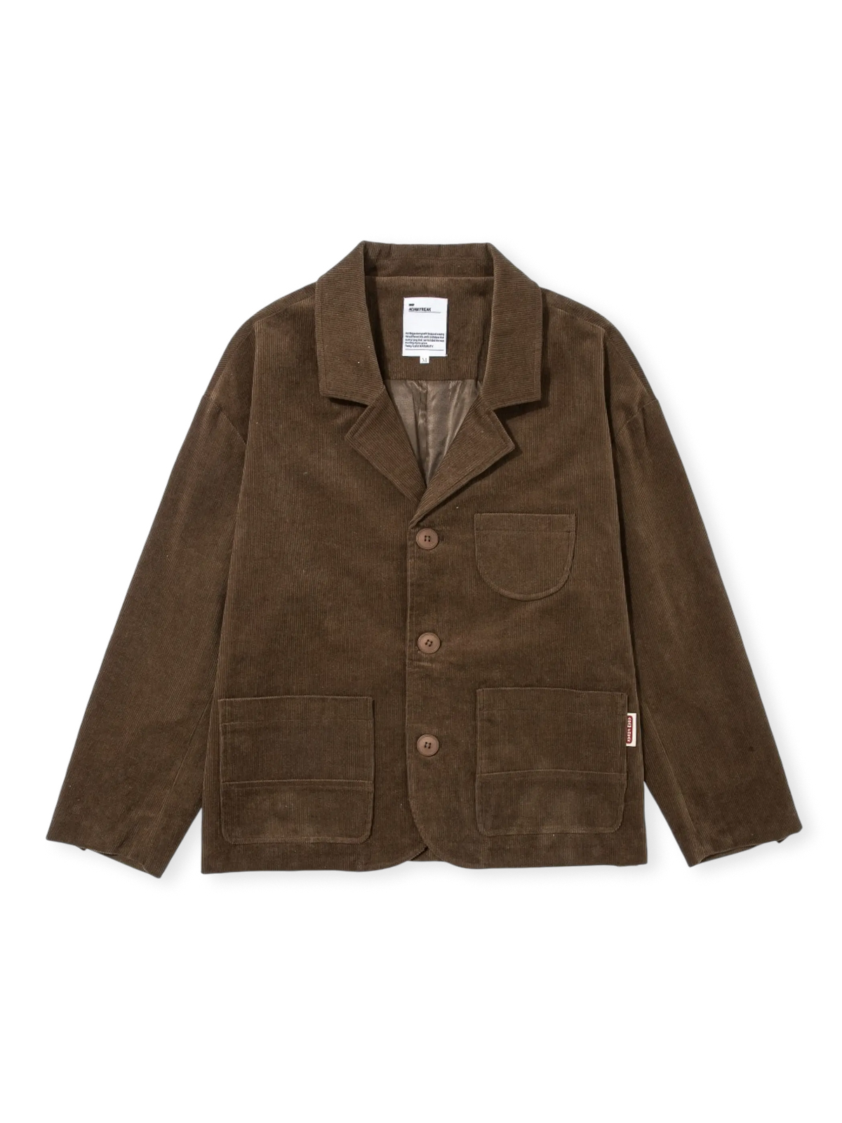 綿100％コーデュロイ生地使用のマルチポケット付きヴィンテージジャケット。ノッチドラペルとシングルボタン付き。