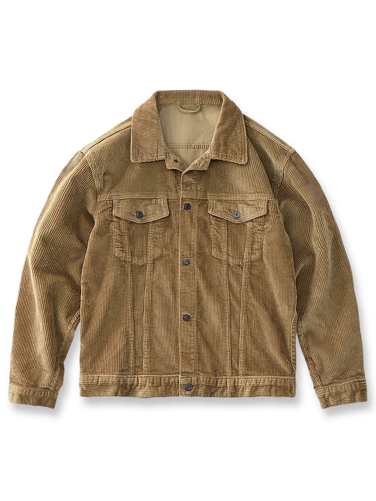 ウォッシュ加工が施された中粗畝コーデュロイのType IIIジャケット。