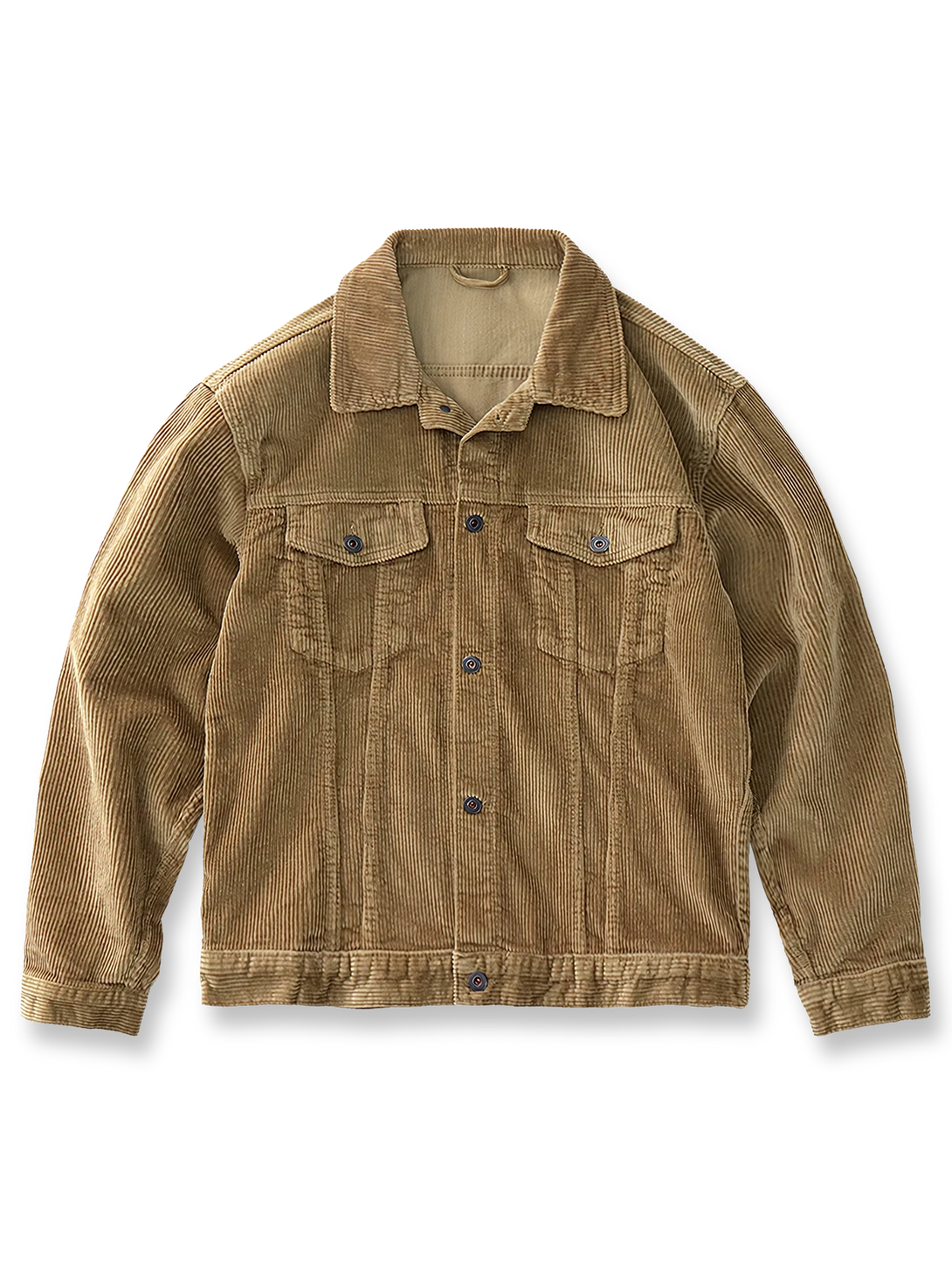 ウォッシュ加工が施された中粗畝コーデュロイのType IIIジャケット。