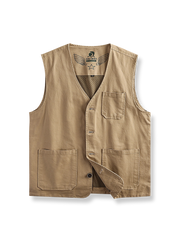 メッシュ裏地と多機能ポケット付きのヴィンテージサイクリングベスト