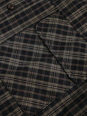 ヴィンテージダメージチェック半袖シャツ