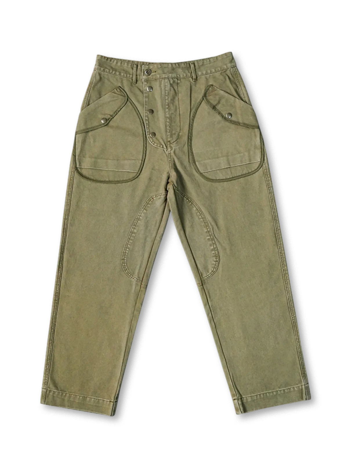 米陸軍消防士由来のヘビーウェイトコットン製ワイドカーゴパンツ、耐久性とヴィンテージ感が特徴