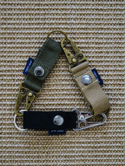 ヴィンテージキーリング（ナイロンストラップ＆フック付き）