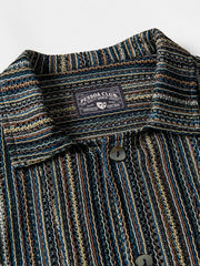 ヴィンテージニットストライプオープンカラーシャツ