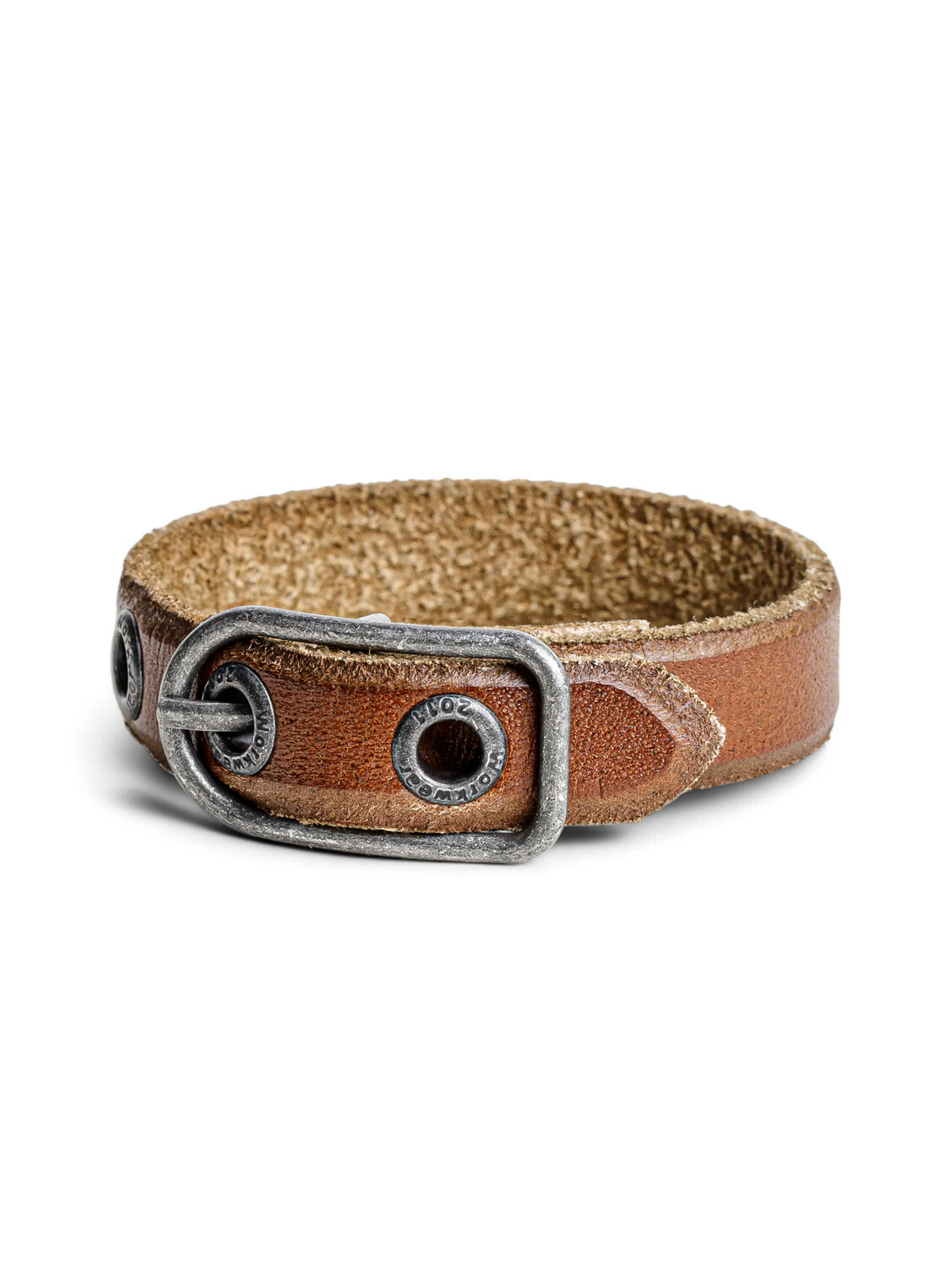 天然風合いとアンティーク金属パーツが特徴のヴィンテージレザーブレスレット