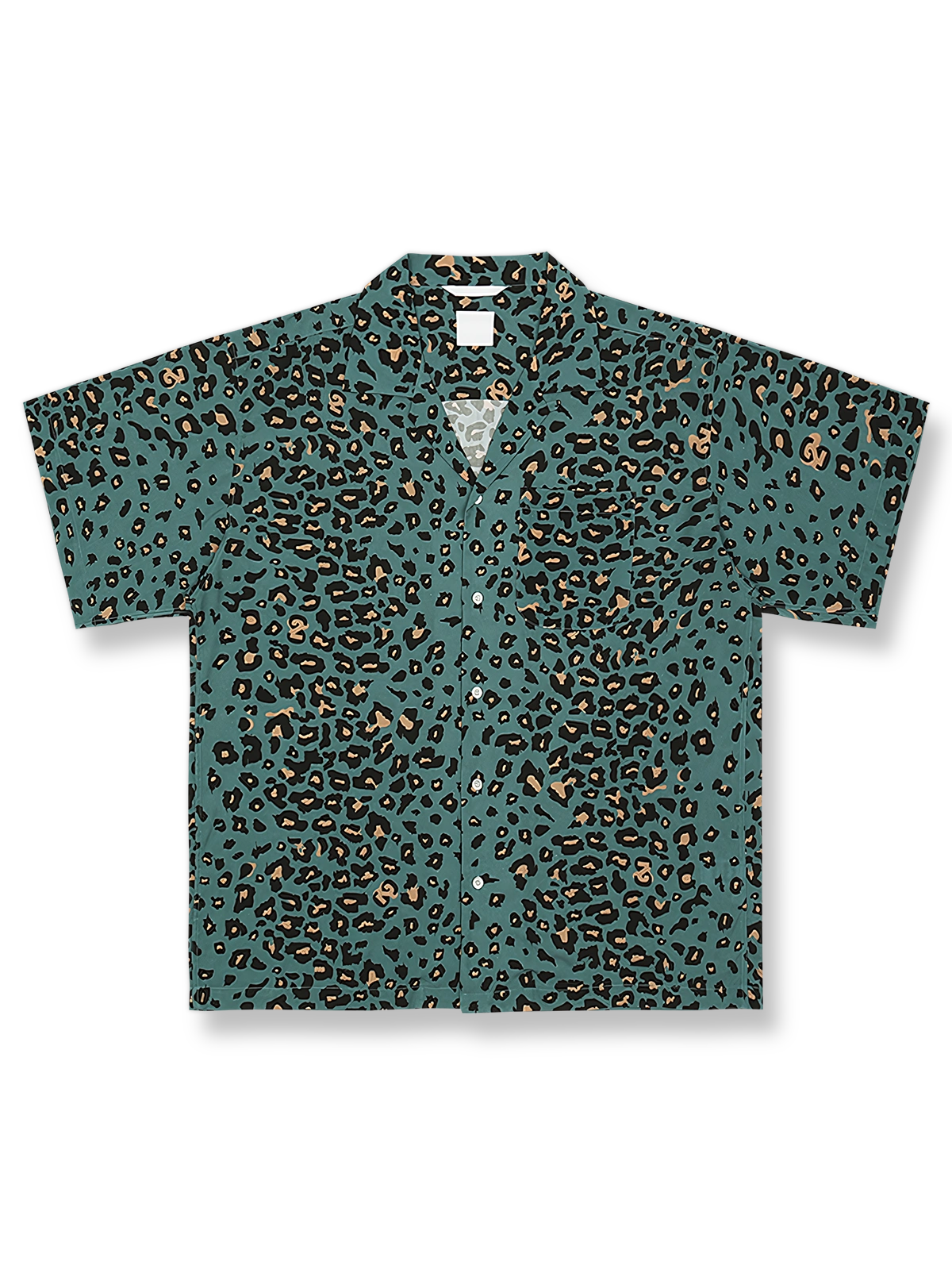 レオパード柄のヴィンテージ風半袖シャツ