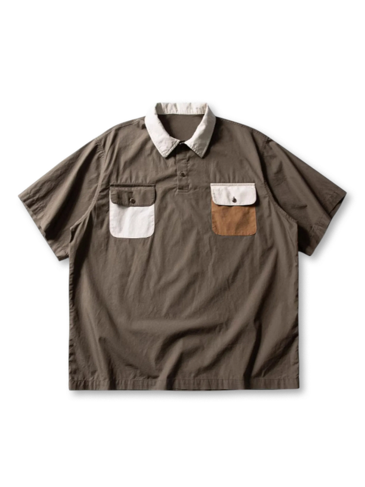 1940～50年代ワークシャツをルーツに持つウォッシュ加工のポケット付きワークポロシャツ