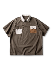 1940～50年代ワークシャツをルーツに持つウォッシュ加工のポケット付きワークポロシャツ