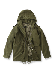 フィッシュテールと取り外しライナー付きのM51ヴィンテージコート。