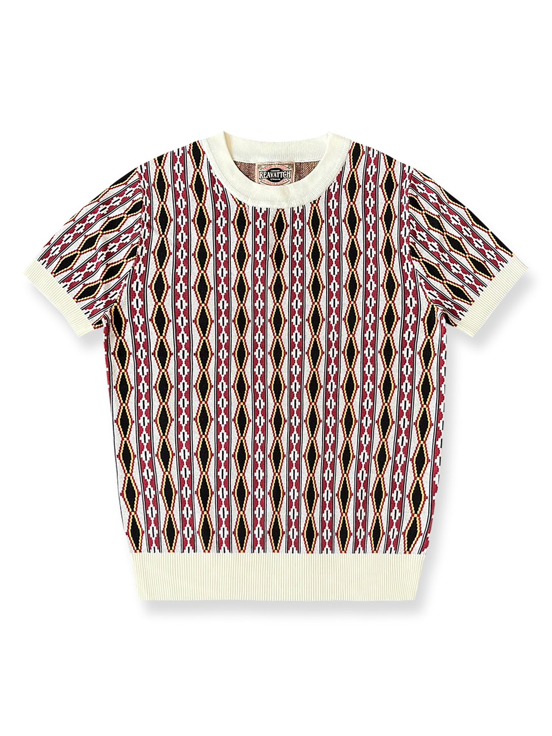 ナバホ柄プリントが映えるヴィンテージ風半袖Tシャツ