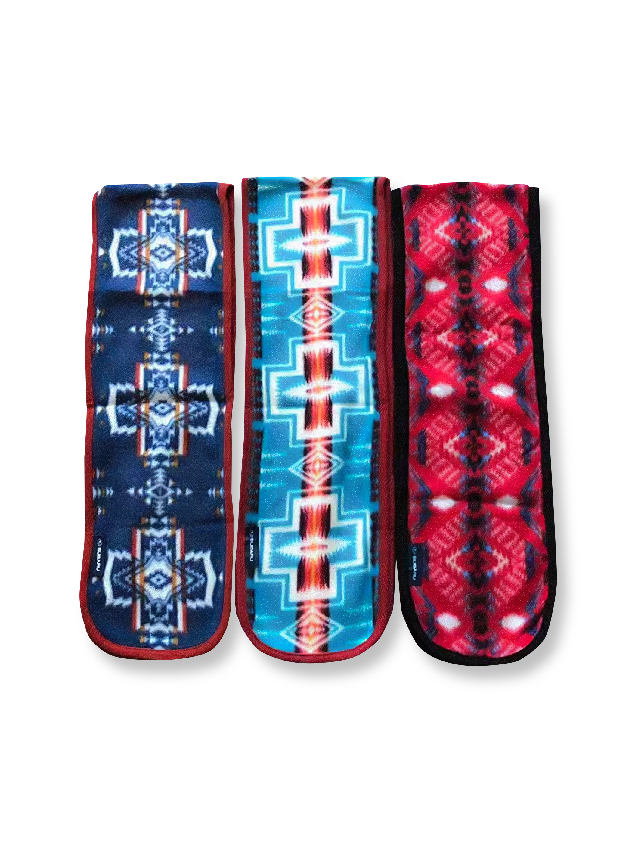 ナバホ柄ジャカードが映えるフリーススカーフ