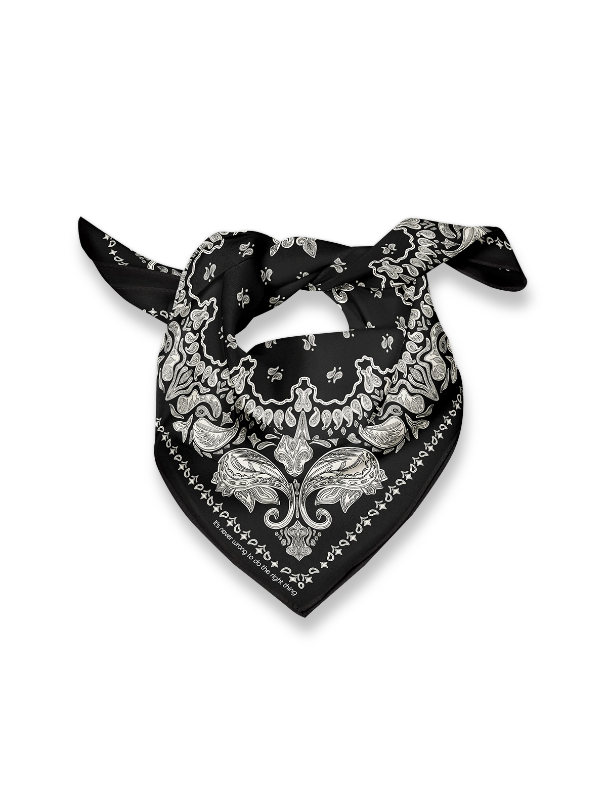 クラシックなペイズリー柄が施されたヴィンテージ風スカーフ