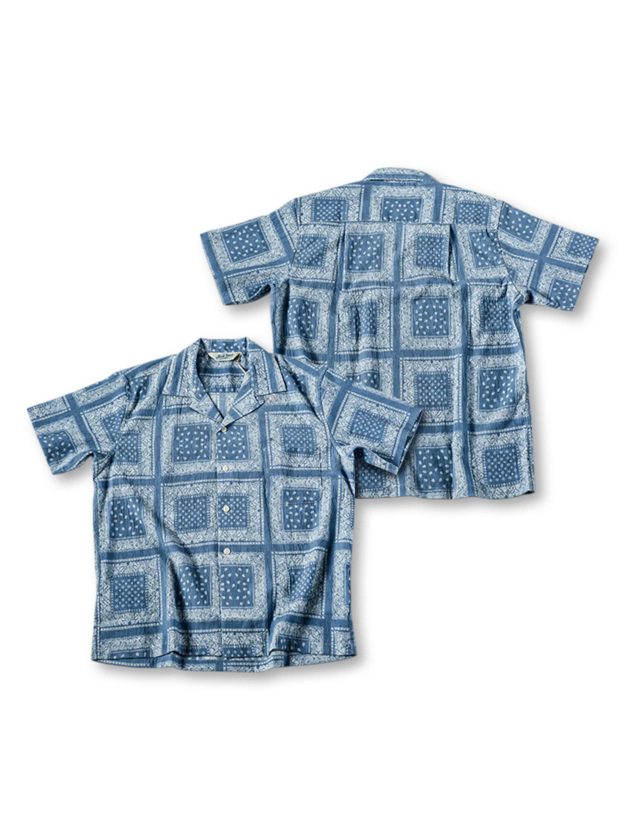60〜80年代スクエアカラー＆ペイズリー柄が特徴のレーヨンキューバシャツ