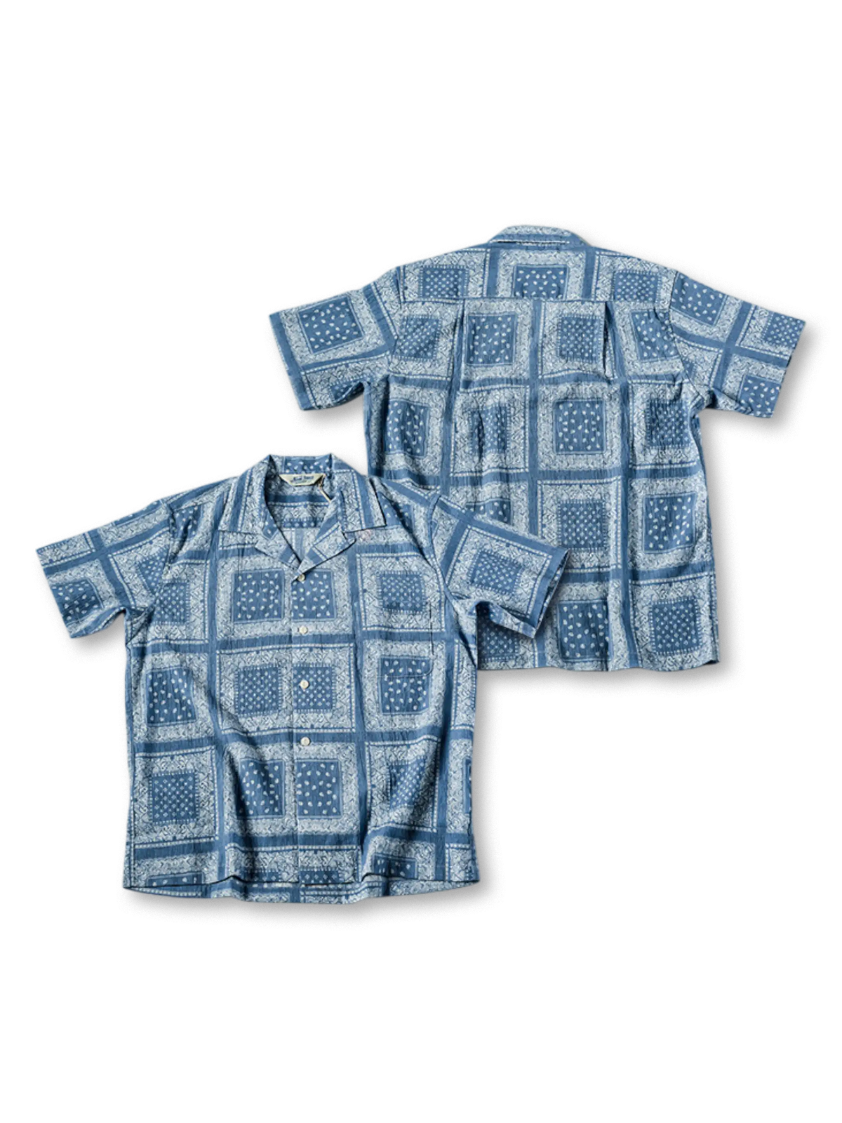 60〜80年代スクエアカラー＆ペイズリー柄が特徴のレーヨンキューバシャツ