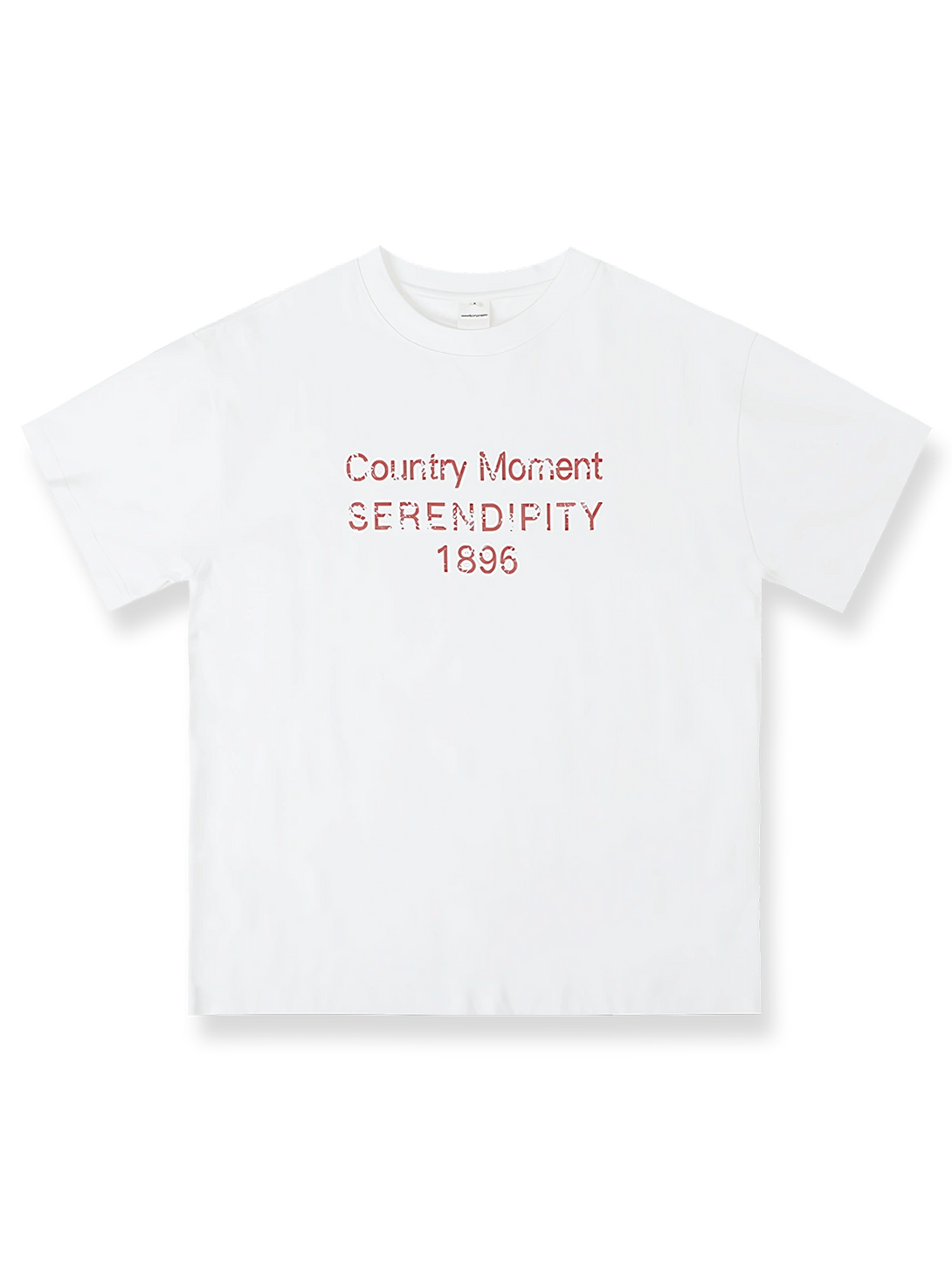 ヴィンテージプリントクルーネック半袖Tシャツ。
