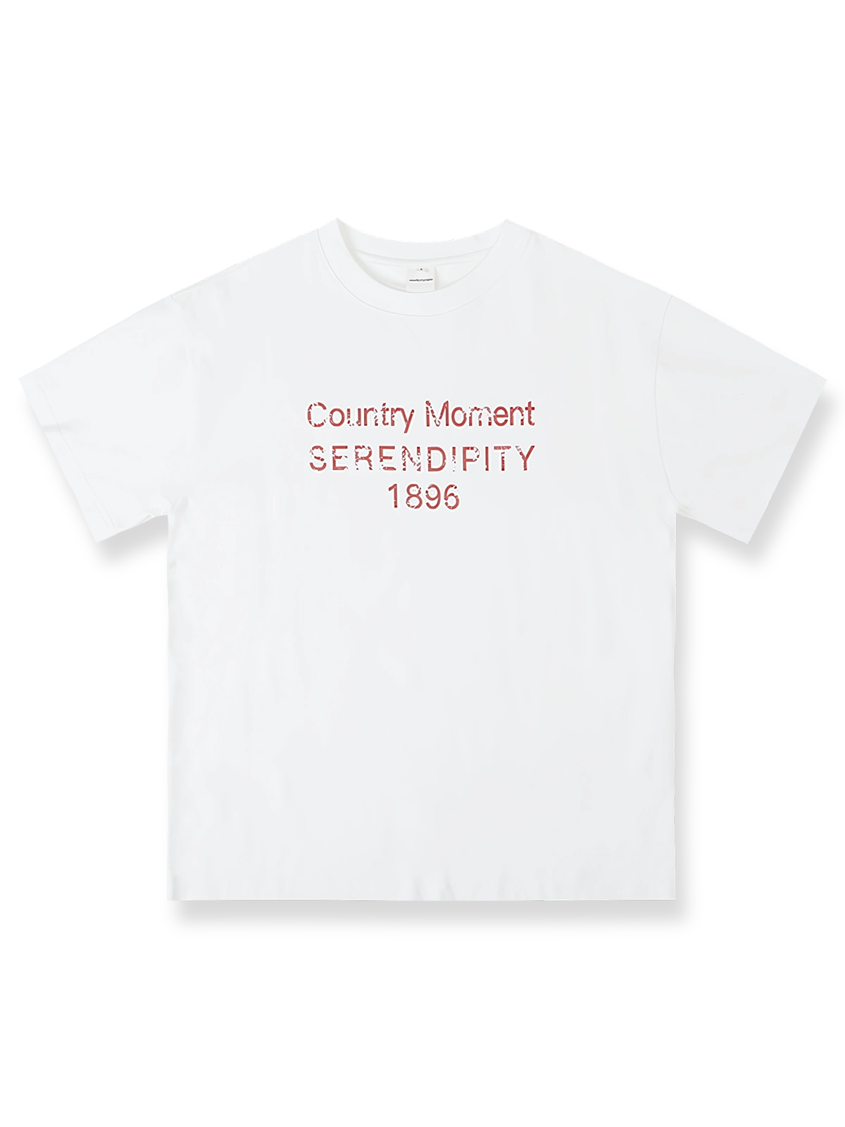 ヴィンテージプリントクルーネック半袖Tシャツ。