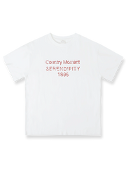 ヴィンテージプリントクルーネック半袖Tシャツ。