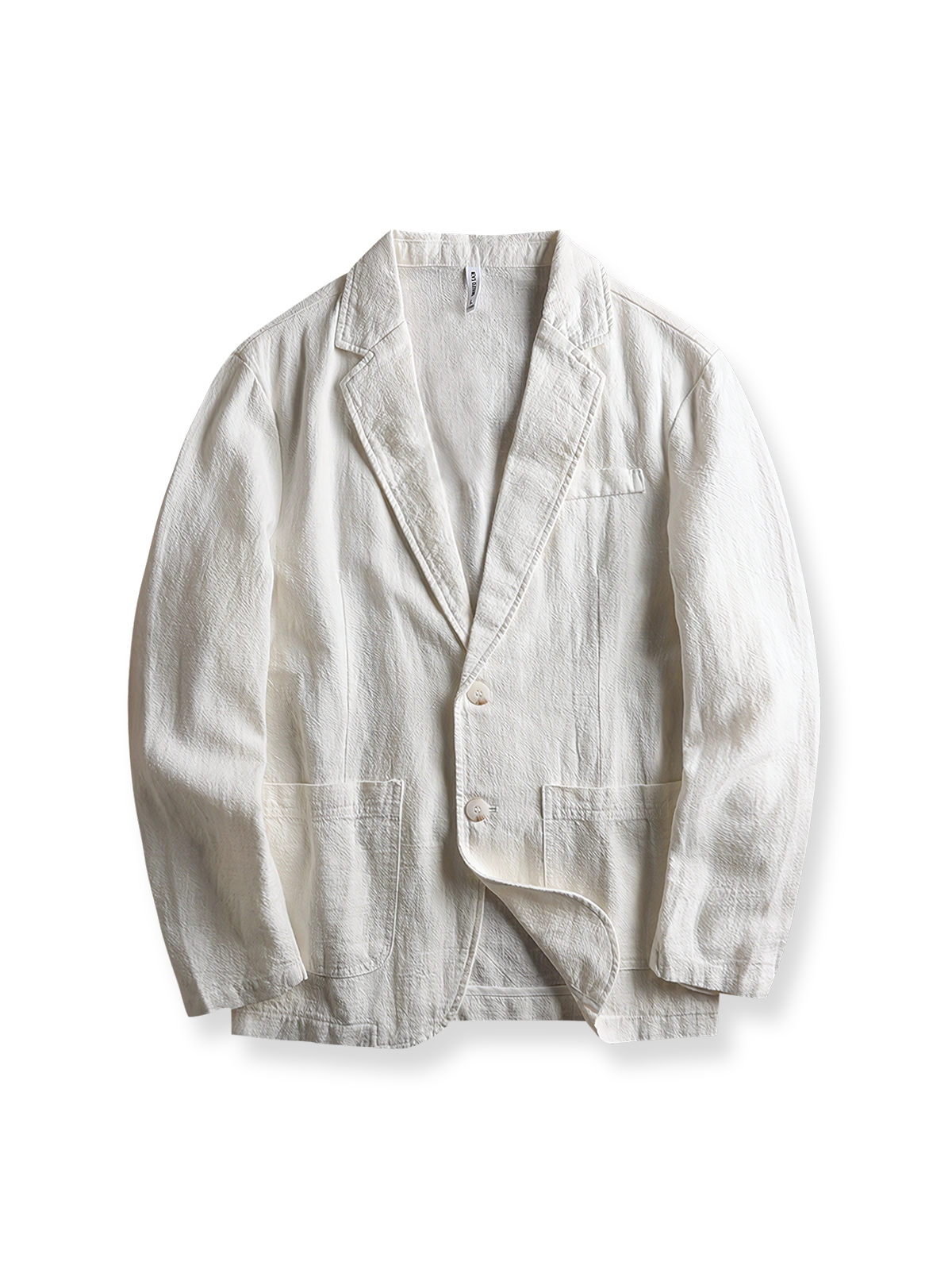 カラムシとコットンの混紡素材をガーメントウォッシュ加工で仕上げたヴィンテージジャケット
