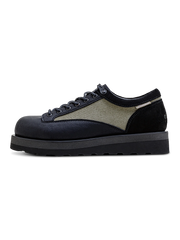 パッチワークデザインのヴィンテージラウンドトゥカジュアルシューズ