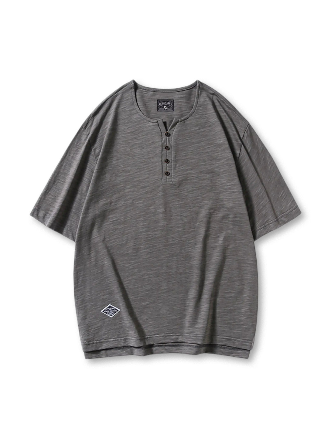 スラブコットン ヘンリーネックTシャツ