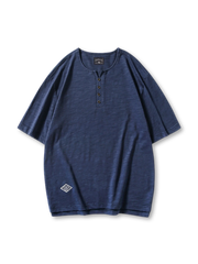 スラブコットン ヘンリーネックTシャツ