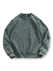 スノーウォッシュ加工が特徴のヴィンテージクルーネックスウェット（4色展開）。