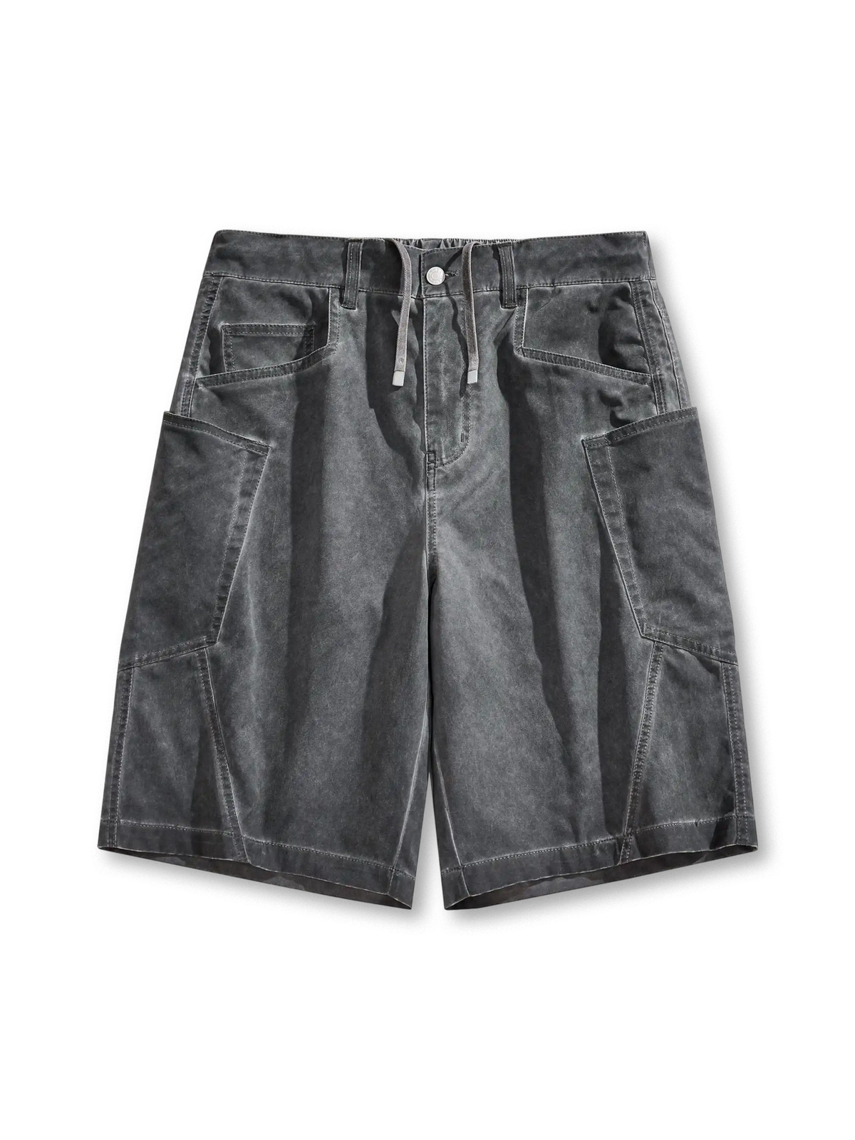 明縫いステッチと立体ポケットが際立つヴィンテージワークショーツ