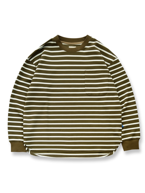 ダブルフェイス仕様のヴィンテージストライプ長袖Tシャツ