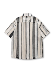 ヴィンテージライク ストライプ半袖シャツ