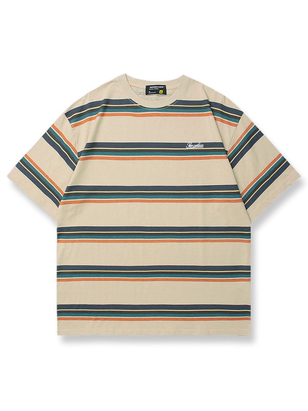 ヴィンテージストライプ半袖Tシャツの前面が見える商品画像