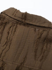 ヴィンテージテクスチャ・オーバーサイズ半袖シャツ