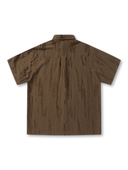 ヴィンテージテクスチャ・オーバーサイズ半袖シャツ