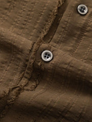 ヴィンテージテクスチャ・オーバーサイズ半袖シャツ