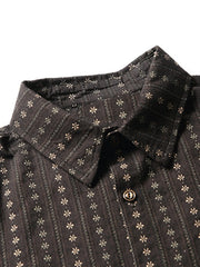 ビンテージタイガー刺繍民族柄シャツ