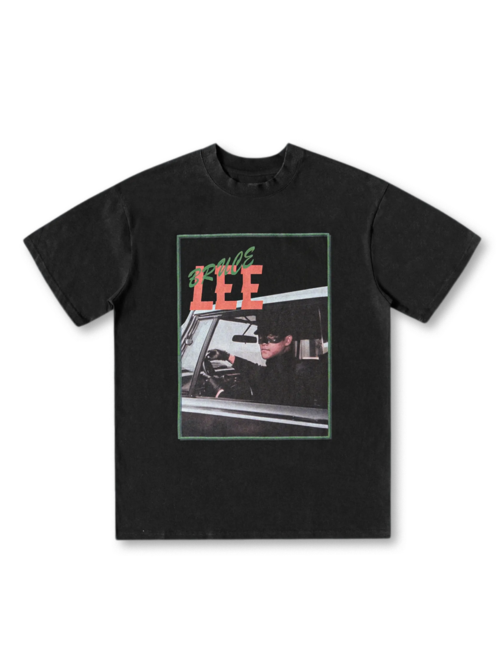 1960年代ブルース・リーの劇照を忠実にプリントし、ウォッシュド加工でヴィンテージ感を表現したTシャツ。