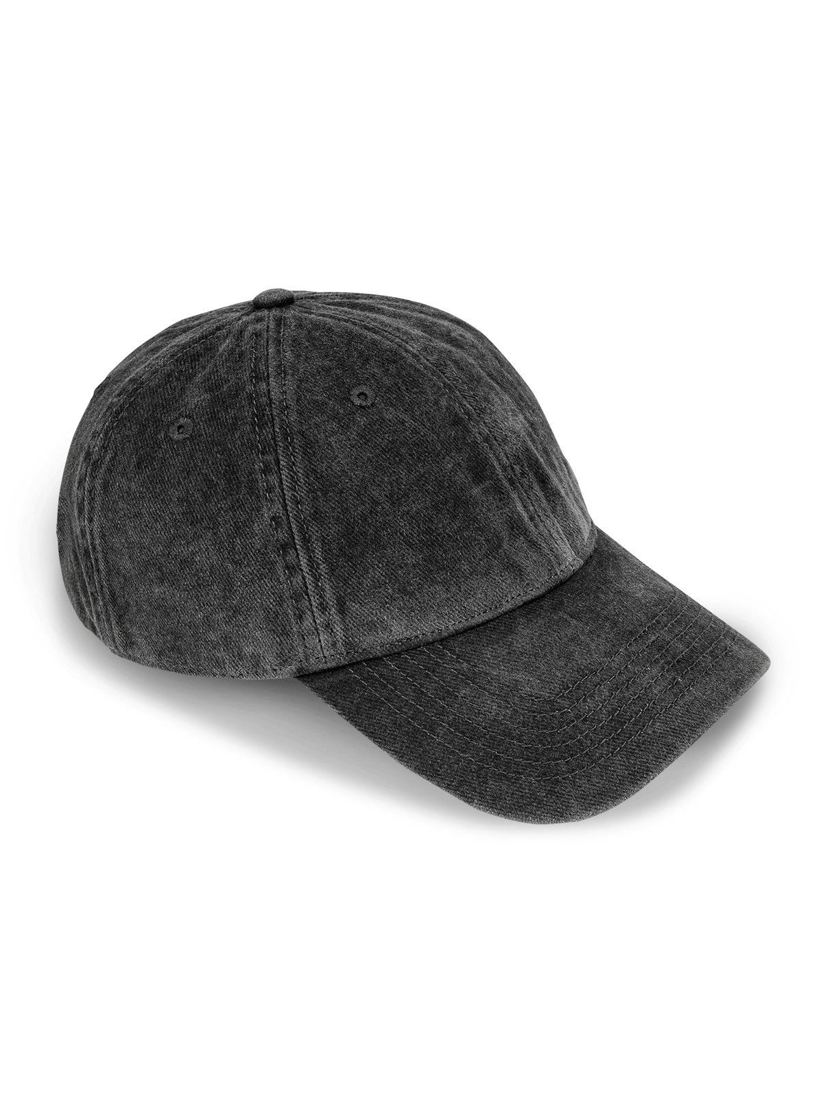 ブラッシュドツイル生地をヴィンテージウォッシュ加工したコットン製ベースボールキャップ